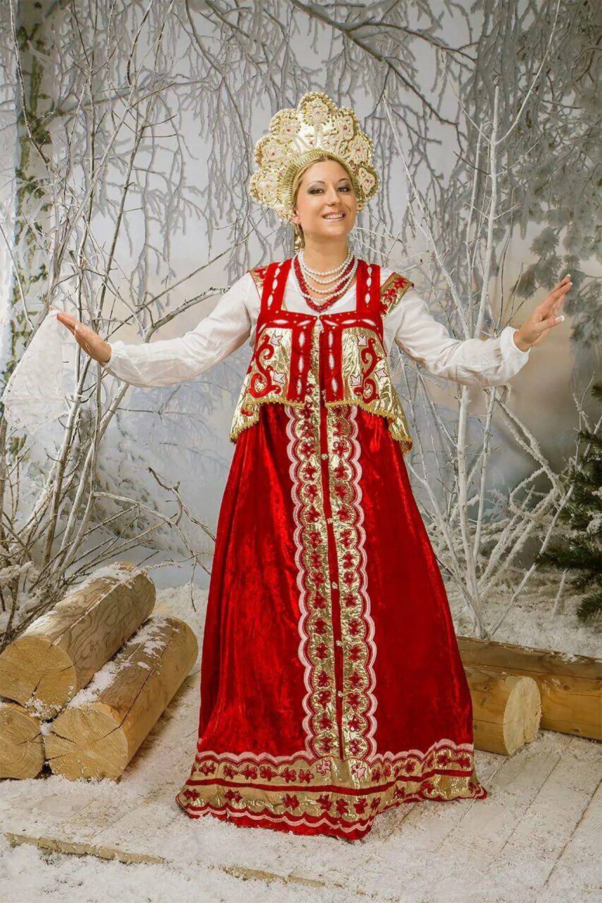 Girls in Slavic costumes in Linzhou
