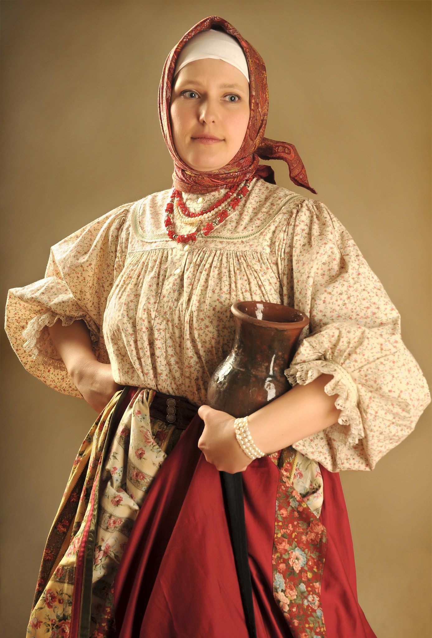 Girls in Slavic costumes in Linzhou